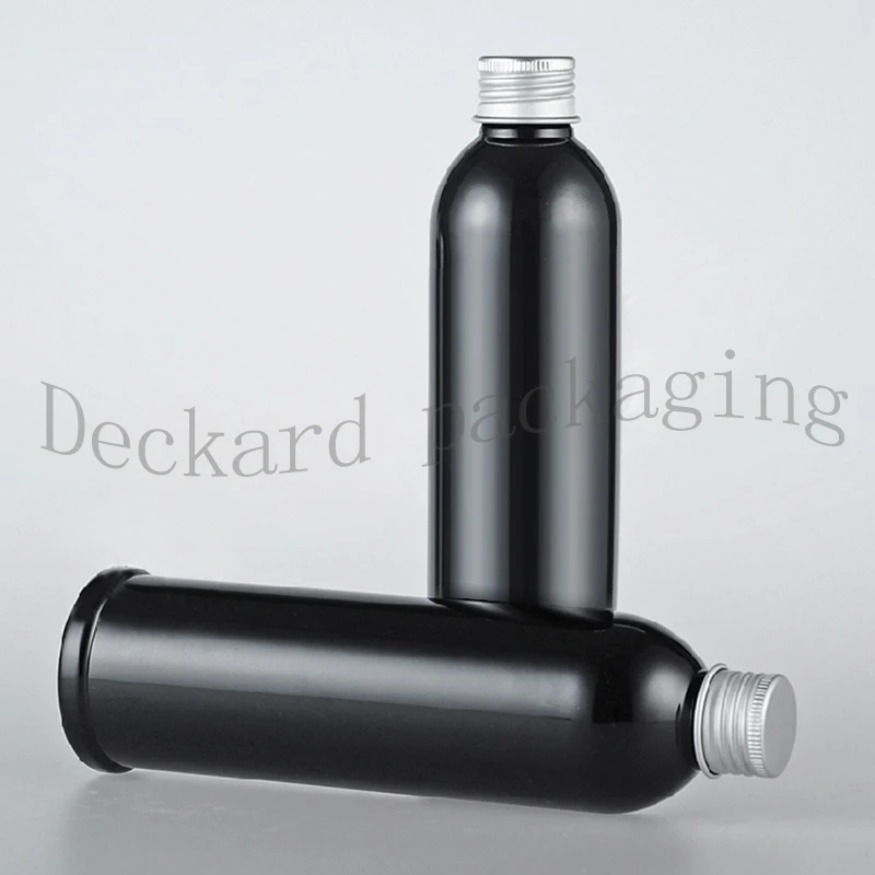wholesale 250ml black plastic bottles container for water lotion cam