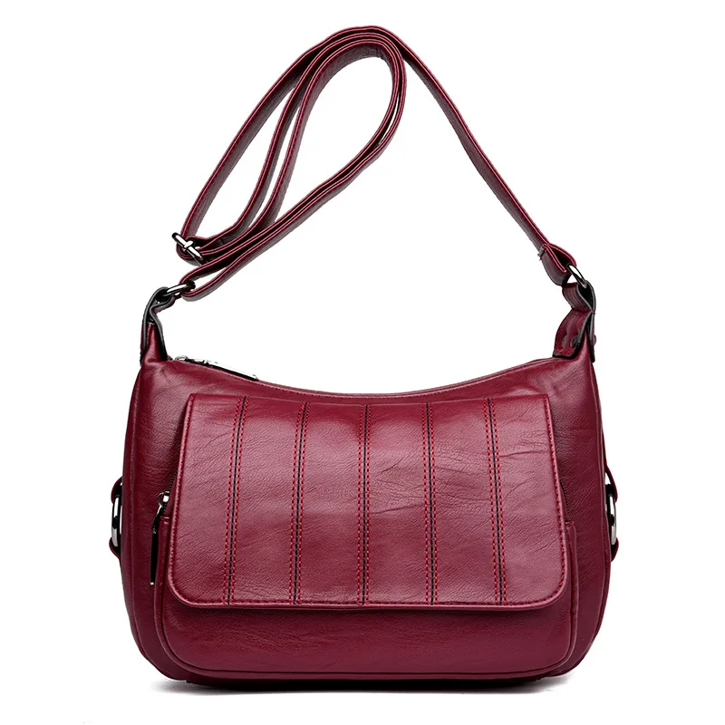 

Chu JJ Women Genuine Leather Handbags Fashion Messenger Shoulder Bags Bolsas Feminina High Quality Thread Women Bags