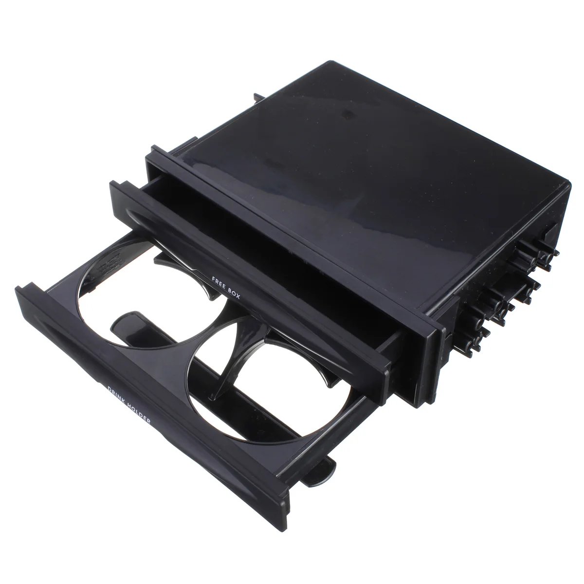 

Newest Universal Car Auto Plastic Double Din Radio Kit For Pocket Drink-Cup Holder & Storage Box