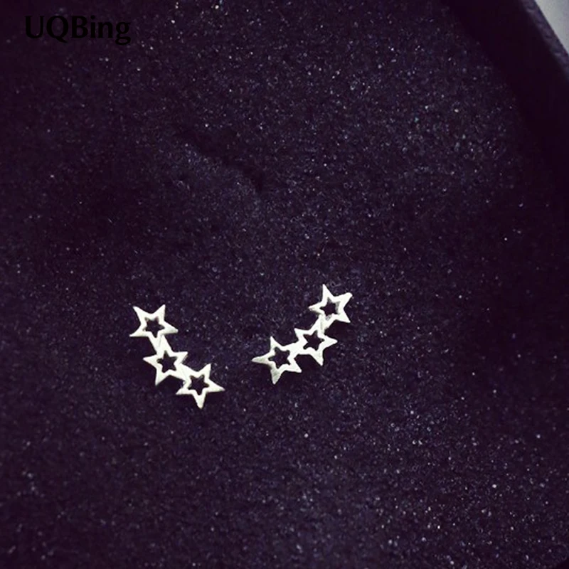 Оптом серебро установленной Пробы Ювелирные серьги 925 стерлингового серебра звезда серьги гвоздики Brincos Pendientes de plata