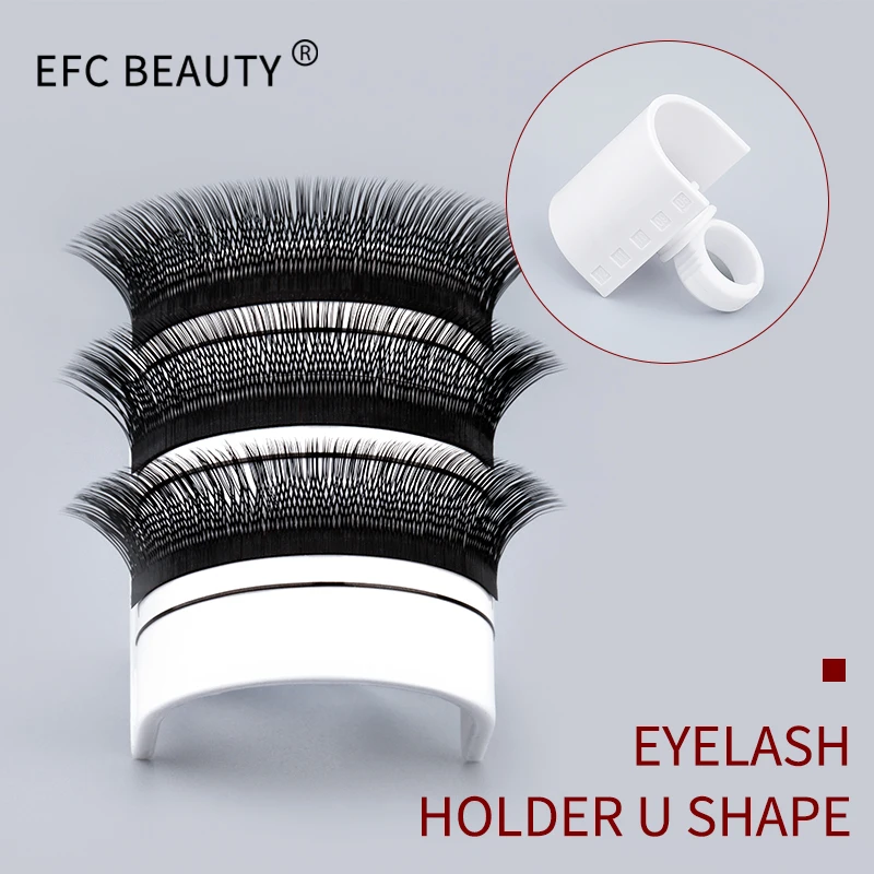 

efc beauty 2sets Eyelash Holder U Shape Holder and 2glue Rings Adjustable Size for Eyelash Extension
