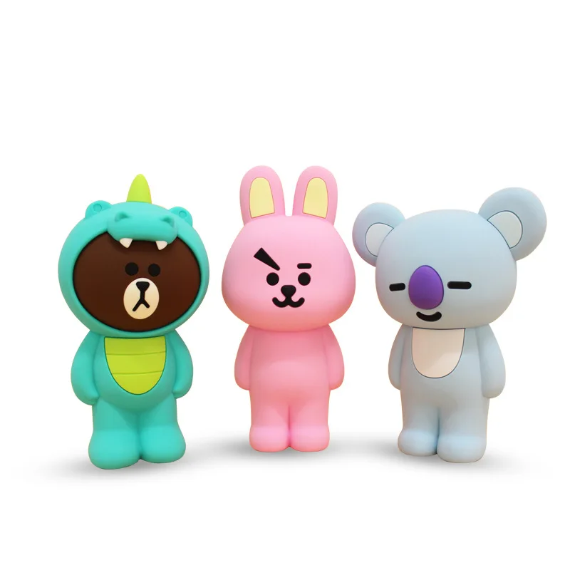 

1pcs creative cute rabbit stationery box cartoon silicone pencil bag children's student supplies