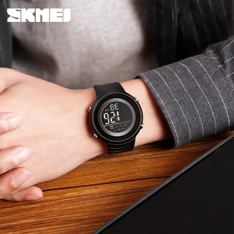SKMEI модные спортивные часы мужские цифровые часы дисплей недели Будильник 5 бар водонепроницаемые часы для мужчин relogio цифровые 1497