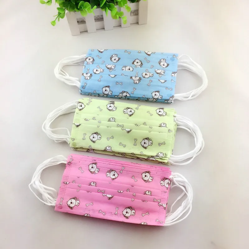 

Moledodo 30pcs/lot Summer Mouth Mask Sunscreen Face Mask Thin Section Breathable Disposable Cartoon Cute Puppy Mouth Mask
