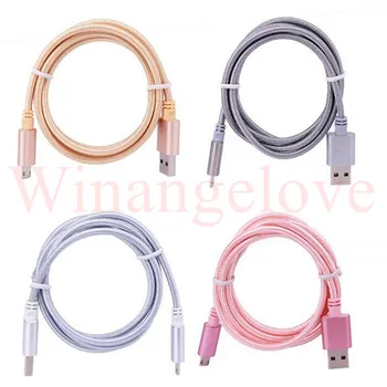 

1m Aluminum Braided USB C Type C Data charger cable accessory bundles for Nokia N1 for LETV 1 Tablet for Macbook