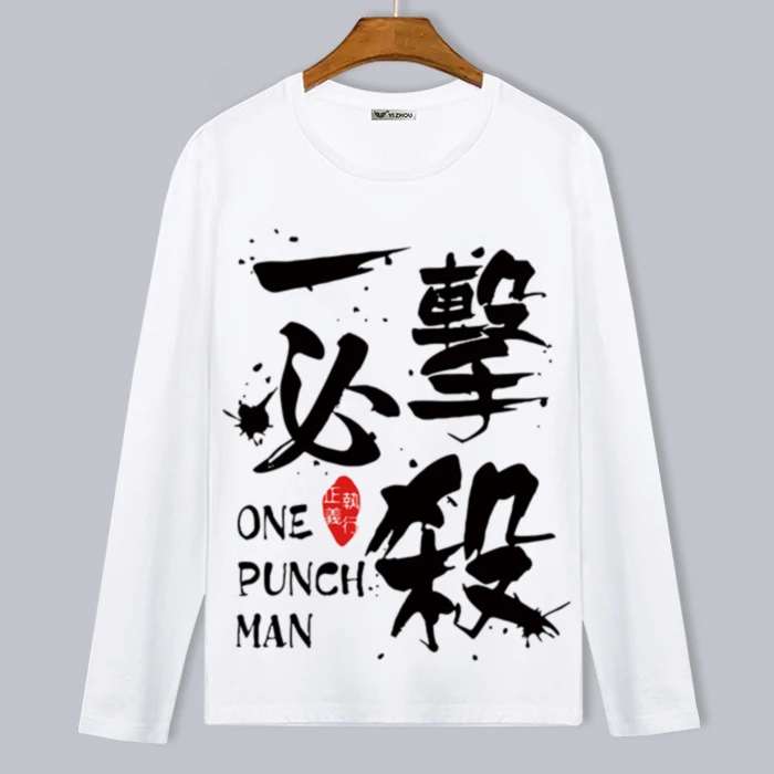 Футболка с принтом One Punch Man герой Сайтама оппай аниме мультфильм мужские футболки