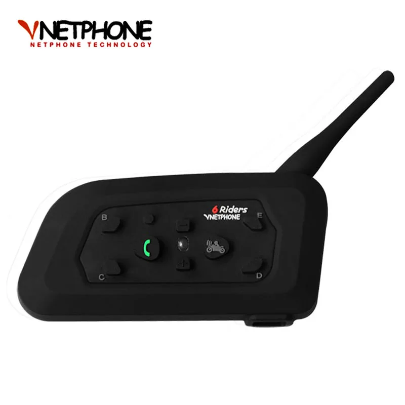 2017 V6 Bluetooth домофон мотоциклетный шлем аксессуары динамик 1200 м 6 всадников