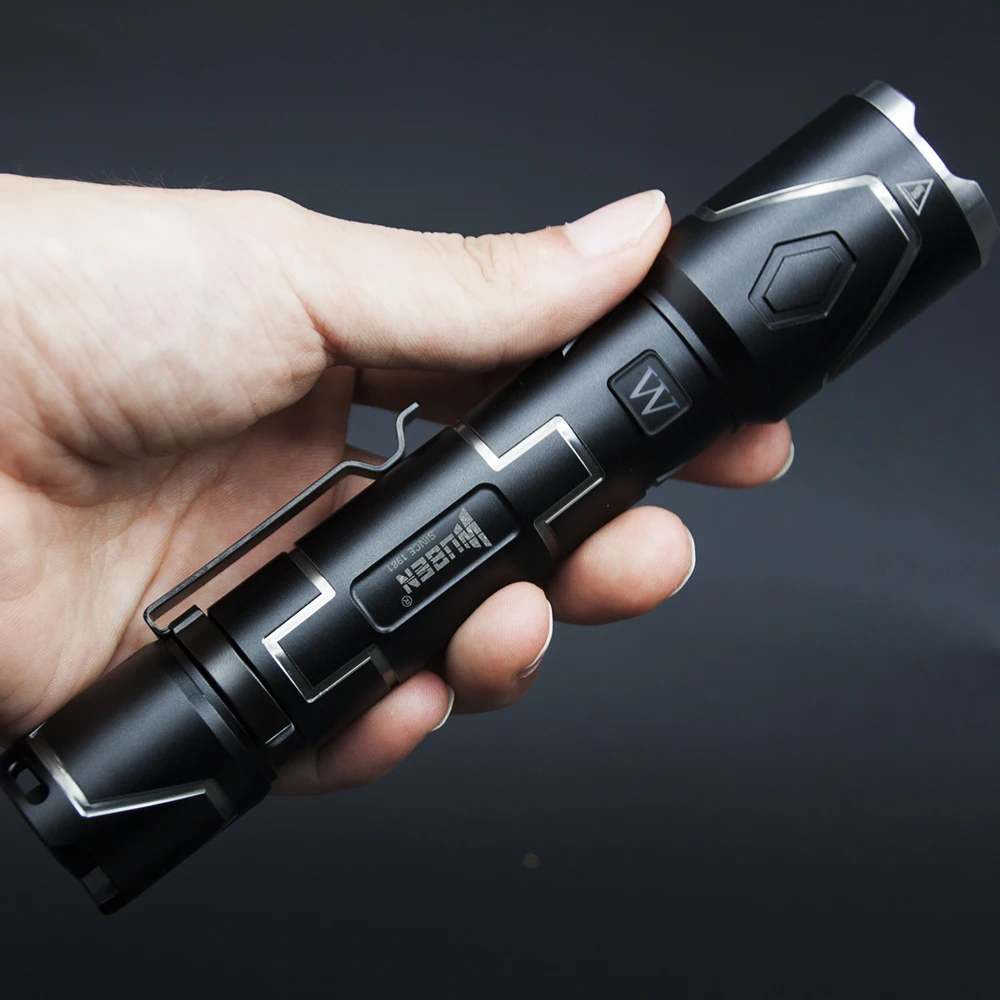 

WUBEN I333 Powerful LED flashlight Rechargeable USB Cree XPL 1100 Lumens LED 18650 Torch 8 modes indicator Light + Battery