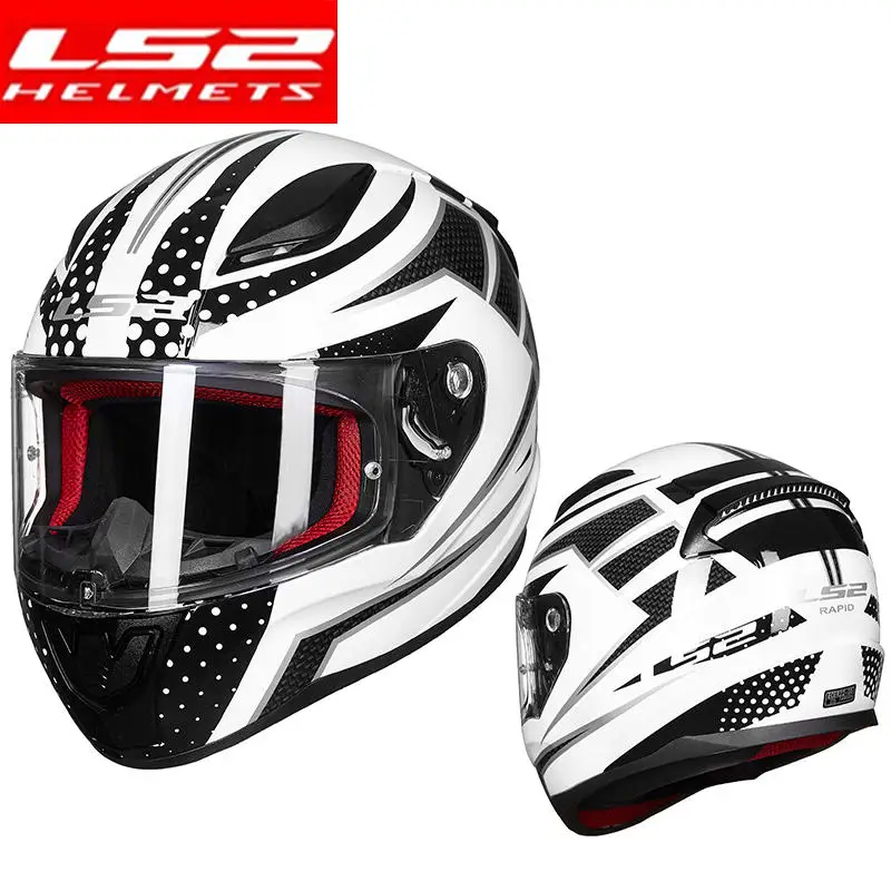 LS2 FF353 Быстрый Полный мотоциклетный шлем для мужчин и женщин, LS2 шлем для уличных гонок, мотоциклетный шлем - Цвет: 17