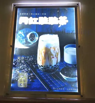 

Ultra Thin Wall Mount LED Acrylic Frame Menu Light Panels A2 Advertising Light Box Signs