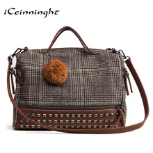 Iceinnight Новая Женская Ретро сумка Холщовая Сумка Дизайнерские женские сумки через плечо модная сумка через плечо, Bolsa feminina