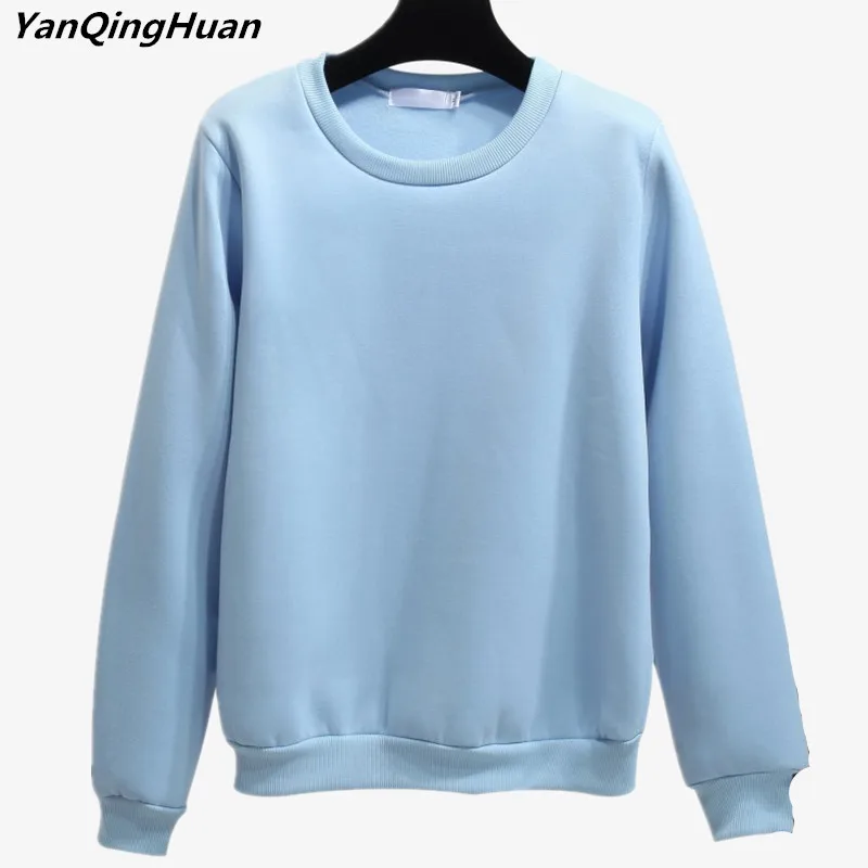 2018 New Fashion Winter Pure Color Casual Style Thickened Long sleeved ...