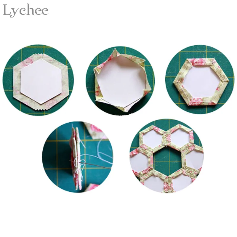 Lychee 100 шт. шестигранные бумажные шаблоны для шитья лоскутные ручной работы