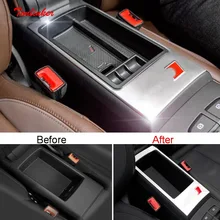 Tonlinker, Центральная коробка для хранения, чехол, наклейки для AUDI A3-18, автомобильный Стайлинг, 1 шт., наклейка из нержавеющей стали