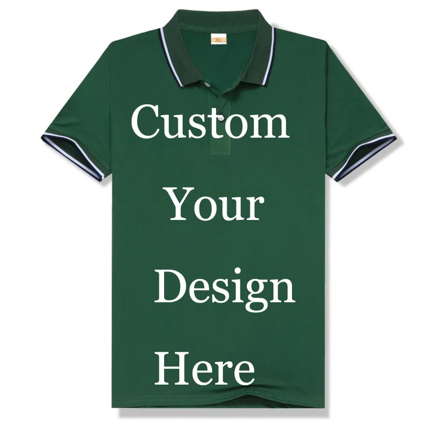 

Print Your Own Design Custom Men Polo Shirts camisas Embroidery Polos Design Logos Drop Shipping Unisex Personalized Modal Top