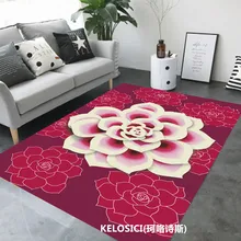 High quality Rose 3D Printed carpets for living room coffee table tapete Modern Nordic style bedroom rug and carpet can custom