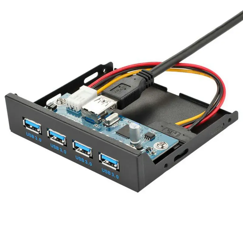 

Great-Q High Quality 20Pin 4 Port USB Hub USB 3.0 Front Panel Combo Bracket Adapter for Desktop Internal 3.5" FDD Floppy Bay