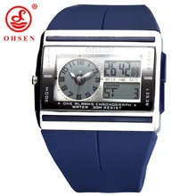Fashion Brand OHSEN Analog Digital Watch LCD Back light Hombre Relogio Masculino Waterproof Men Sports Watch Quartz Wrist Watch
