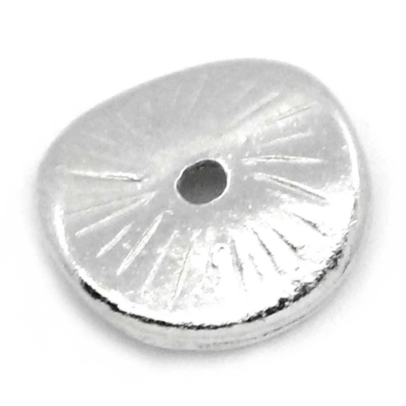 100 шт. бусины разделители Doreen Box Twist Round Alloy Silver Color 10x9 мм для самостоятельного