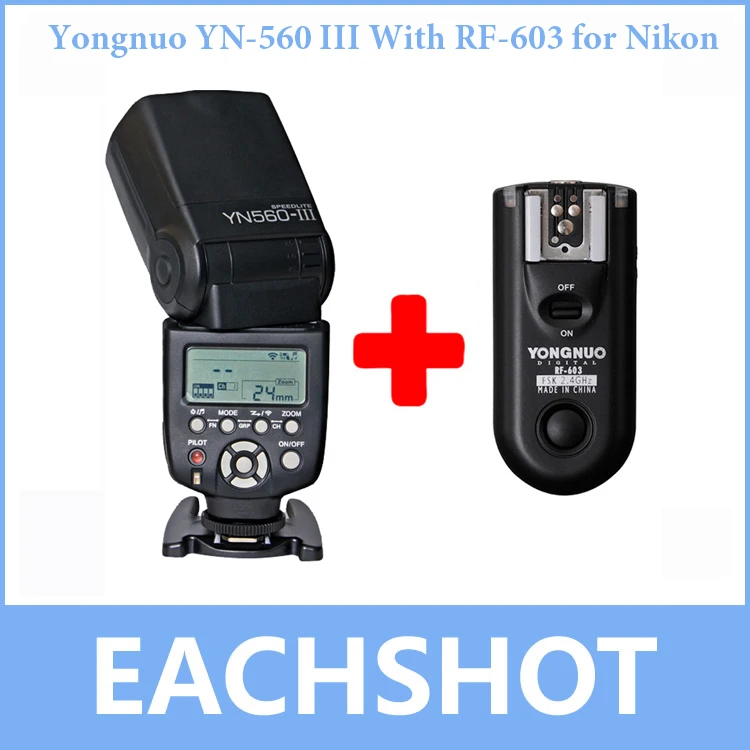  Nikon Yongnuo YN-560 III  RF-603  , Wirelss  Speedlite YN560III - 603 