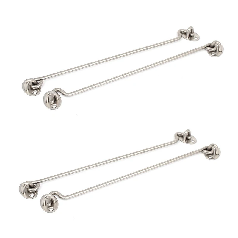 

12-inch Catch Eye Cabin Hook Shed Gate Door Window Holder 4pcs