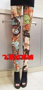 

Free shipping,women Forest printing legging pants elastic
