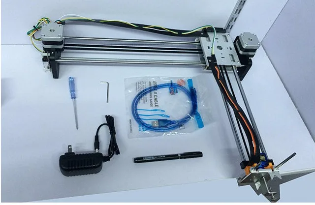 Красочная DIY Металлические DrawBot написанное слово ручка плоттер машина X Y оси robotwriting