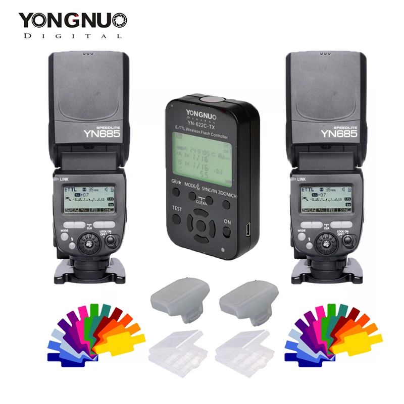 YONGNUO I-TTL Speedlite yn685 yn685c YN 685n вспышки для Canon Nikon DSLR+ yn622c-tx+ фильтр+ Диффузор