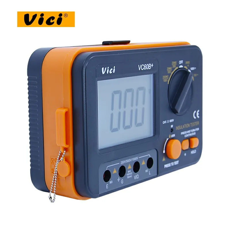Vici VC60B+ digital Insulation Resistance meter Tester Megohmmeter Ohmmeter Voltmeter DVM 1000V 2G w/ LCD Backlight