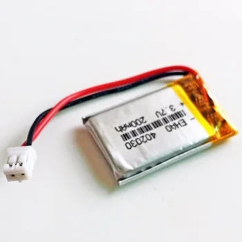 

Lithium Polymer 402030 3.7V 200mAh LiPo Rechargeable Battery with JST PH 2.0mm 2p For Mp3 Camera bluetooth GPS electronic part