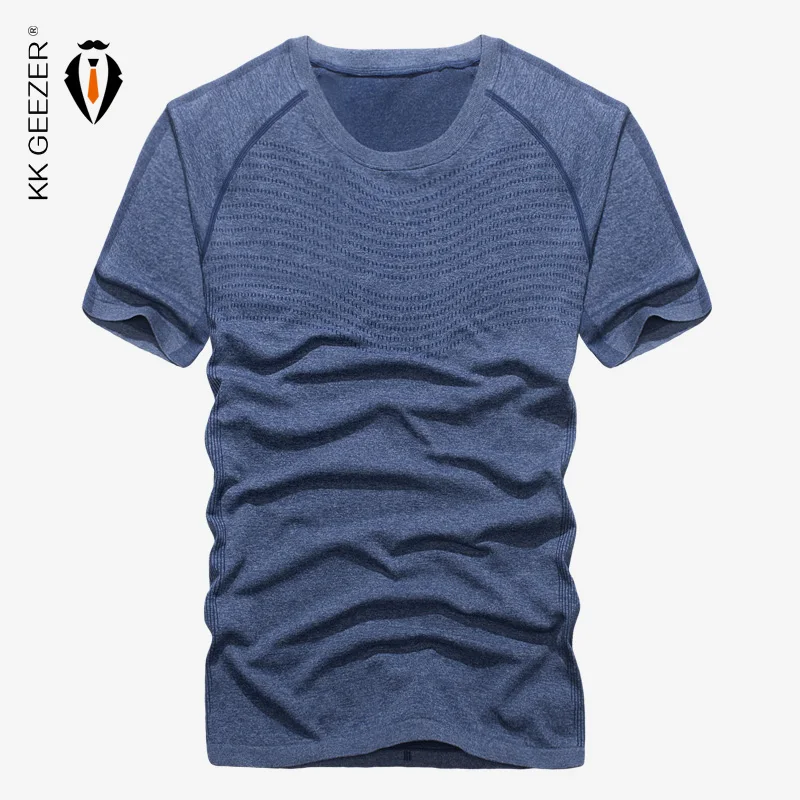 

Men T Shirts Tshirts Anti-wrinkle Summer 2019 Quick Drying Slim Fit Short-Sleeve Tops T-shirt Brand Casual Tee Shirts Fashion