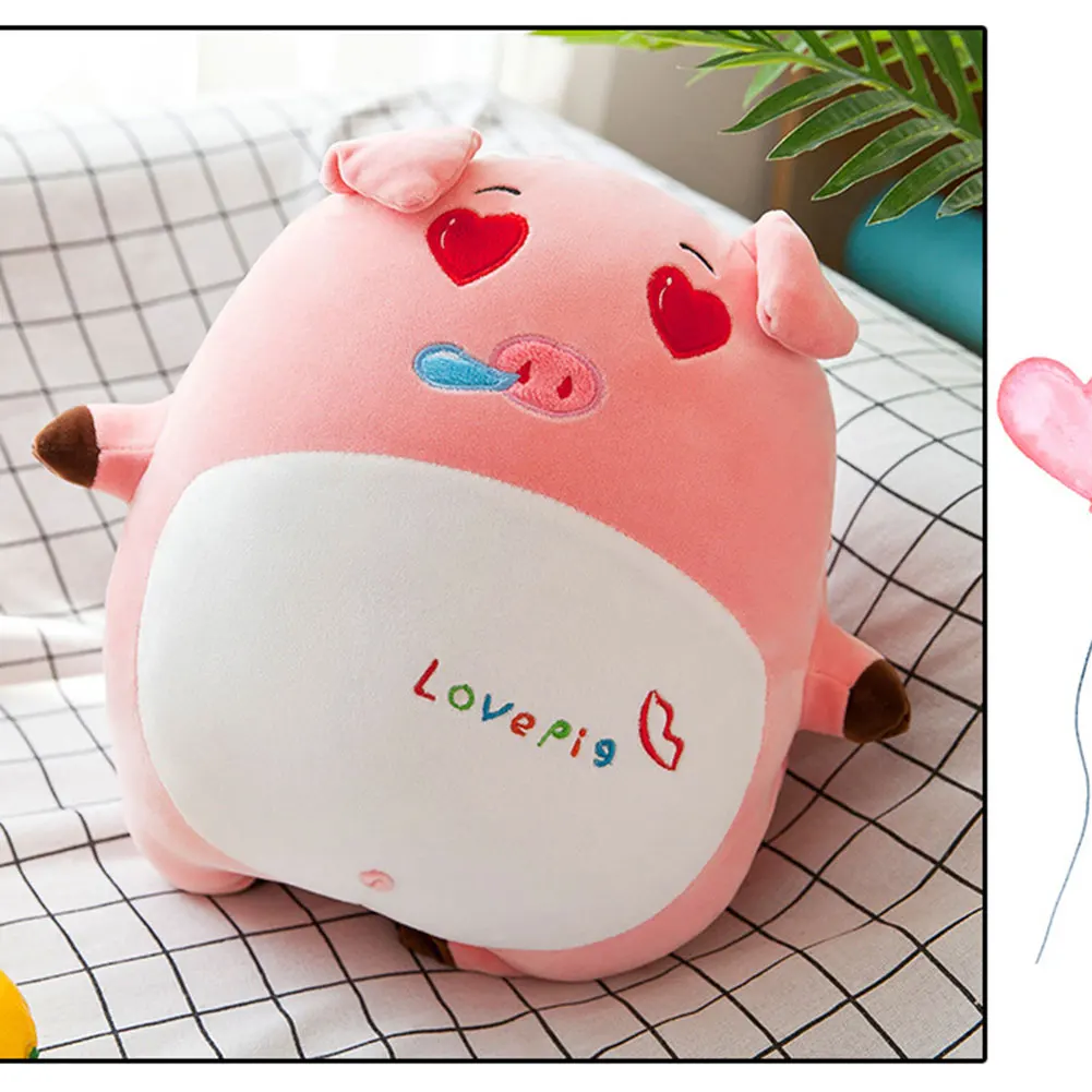 Hot Multi-function Cute Piggy Plush Pillow Hand Warmer with Air Conditioning Blanket FQ-ing