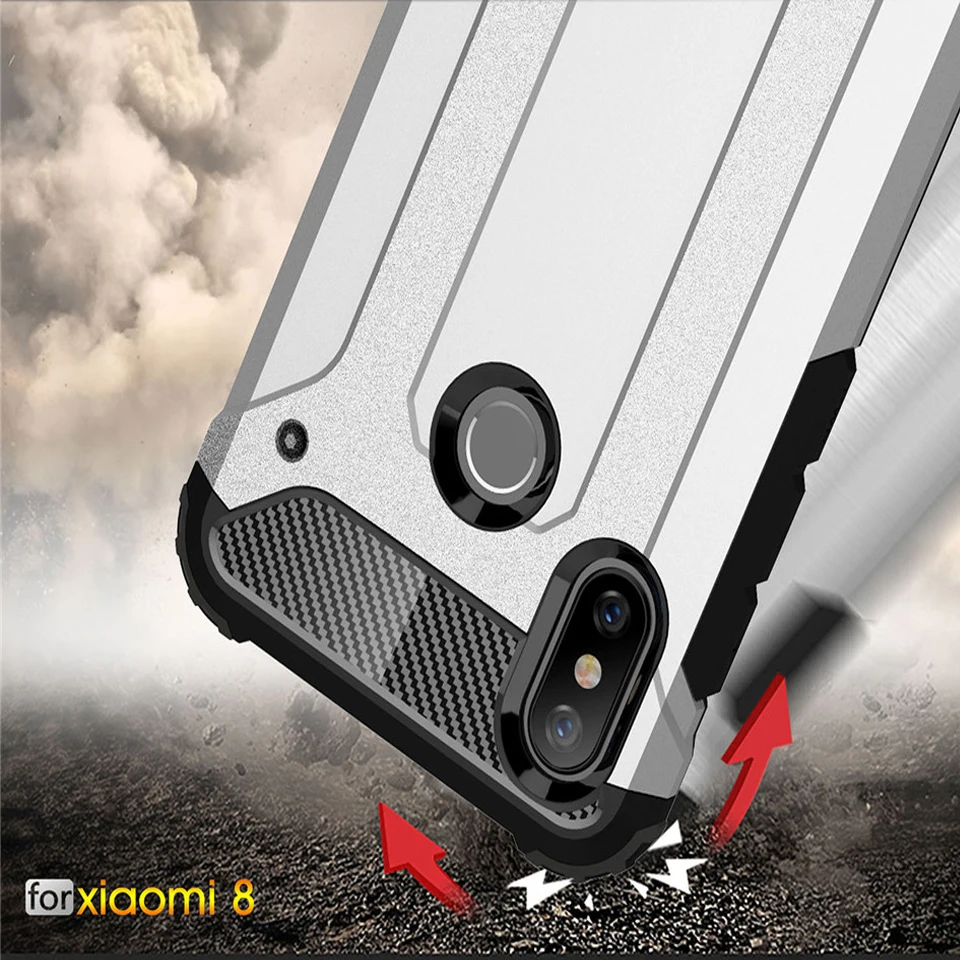 MLLSE Strong Hybrid Tough Shockproof Armor Phone Back Case For Xiaomi Mi8 SE Mix2S Mi5X 6X Redmi 5A Note 5A Rugged Impact Cover (5)