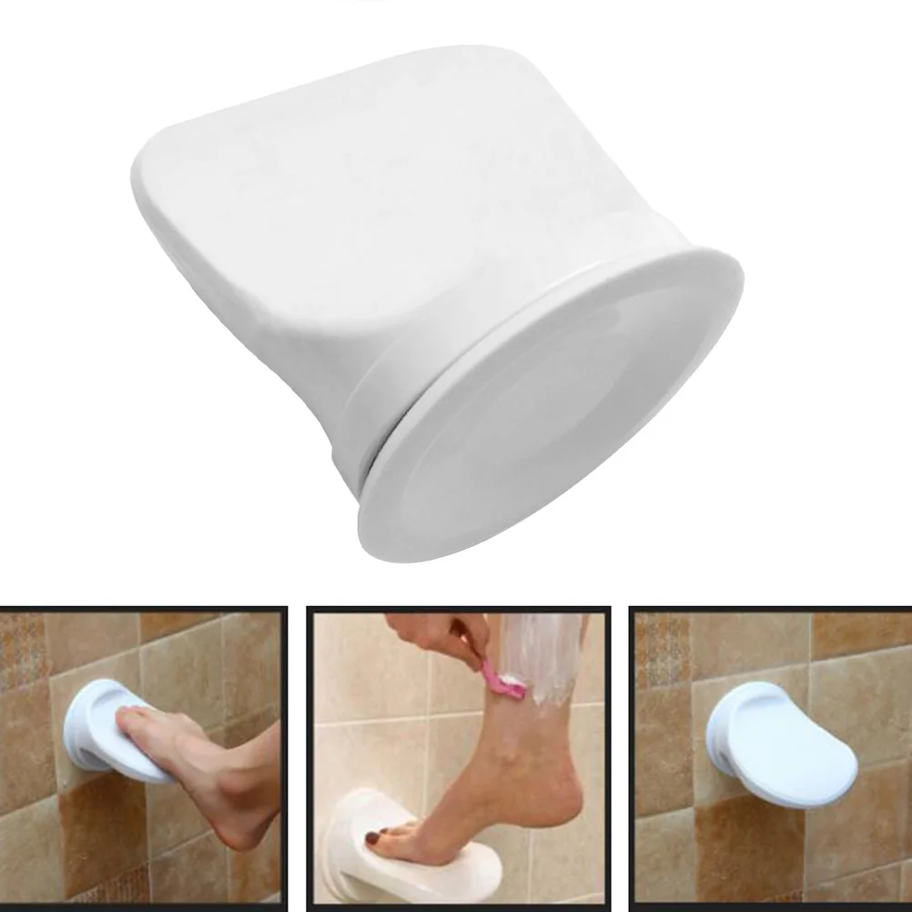 

1PC White Suction Cup Convenient Non-Slip Shower Foot Step Foot Rest Bathroom Rest Pedal for Shaving Leg Shower Bathroom