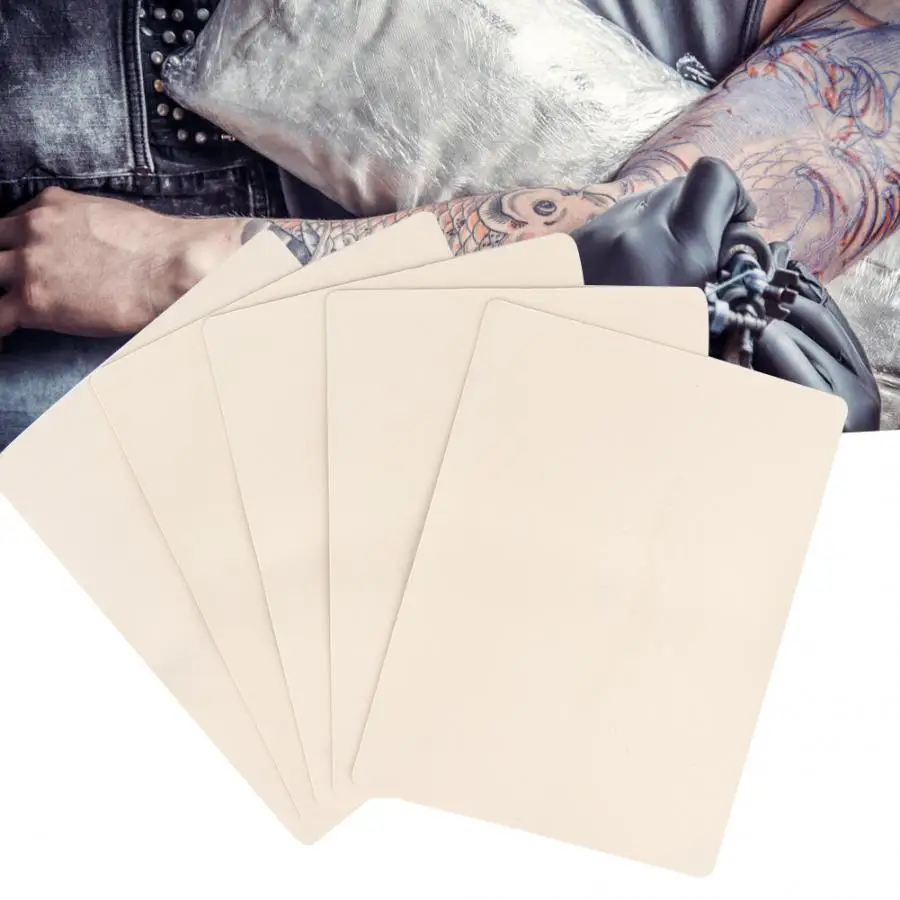 

5Pcs Professional Blank Tattoo Skin Beginners Makeup Tattoo Fake Practice Skin for Tattoo Needle Machine Supply Kit Microblading