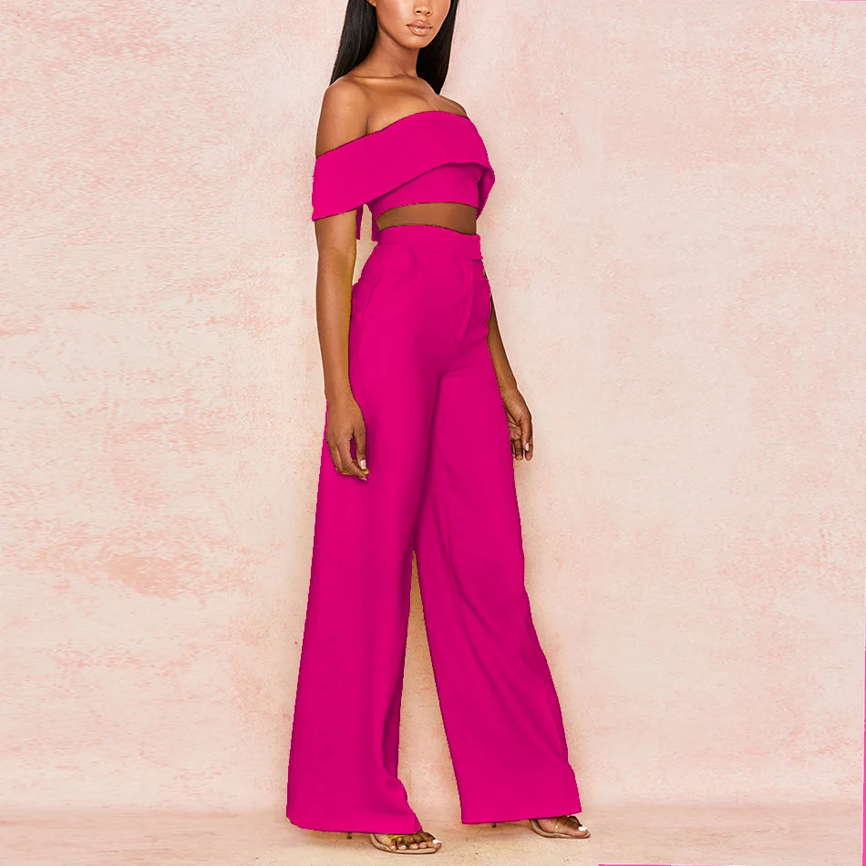 2019-new-fashion-fluorescent-green-strapless-jumpsuit-strapless-ladies-2-two-piece-Vestido-sexy-party-long (1)