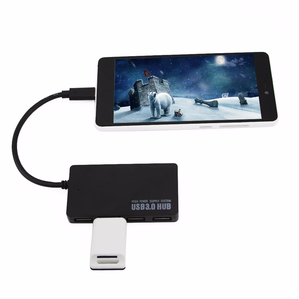 Горячая Распродажа USB-C концентратор 4 порта OTG USB 3,0 концентратор EU/AU/US/UK DC 5 в адаптер питания Тип C разветвитель для Macbook Xiaomi АКСЕССУАРЫ для ноутбуков