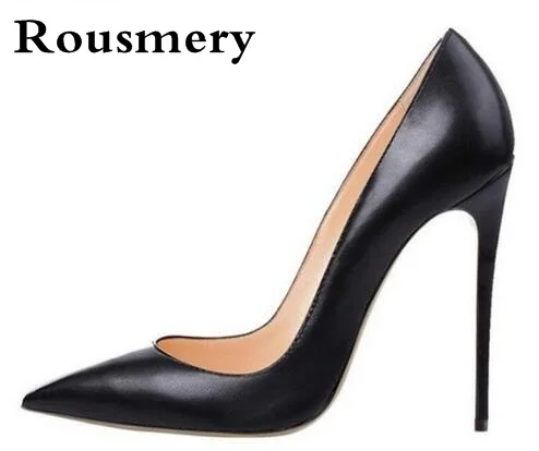 Women-Classical-Design-Pointed-Toe-Black-Nude-Patent-Leather-Pumps