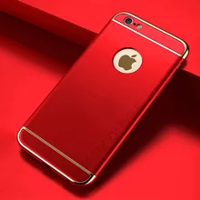 Роскошные золотые Жесткий Чехол для iPhone 7 6 6 S задняя крышка Покрытие Съемный 3 в 1 Fundas чехол для iPhone 6 6 S плюс 7 плюс сумка