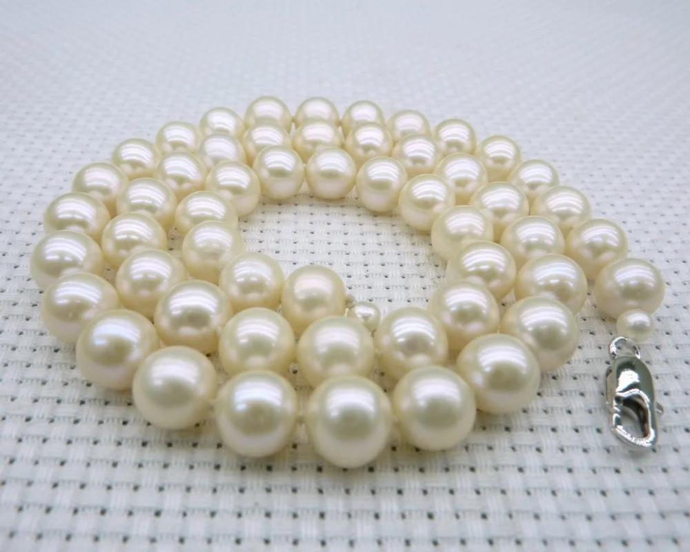 

FREE shipping>>>>>>18 inch 7.5-8mm aaa grade white akoya pearls necklace new