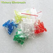 100pcs 5mm LED diode Light Assorted Kit DIY LEDs Set White Yellow Red Green Blue electronic diy kit