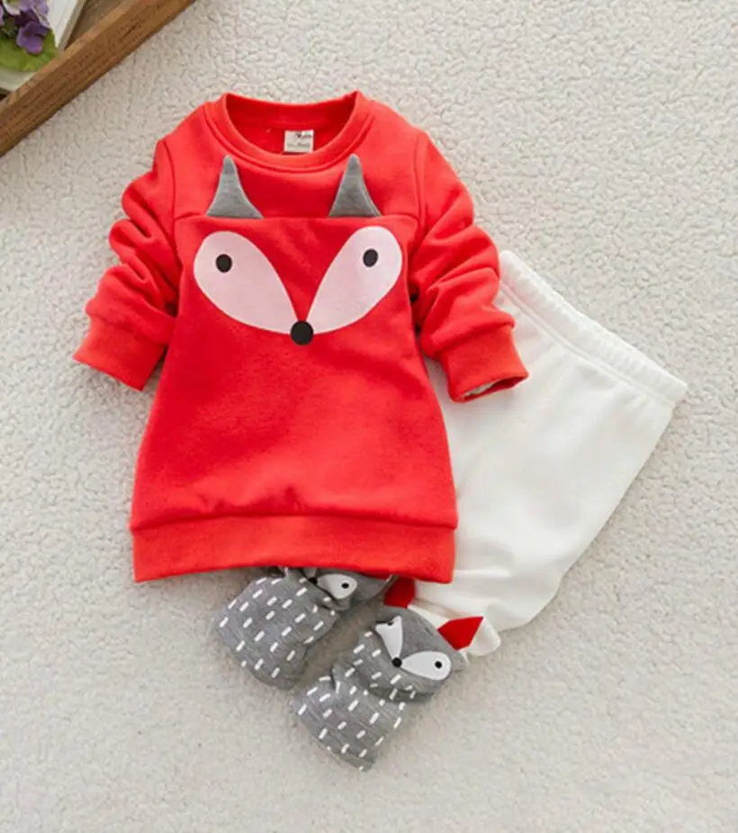 

Newest Baby Girl Clothes Autumn Winter Velvet Sweater Tops + Pants Newborn Baby Infant Girls Clothing Thickening of the Warm
