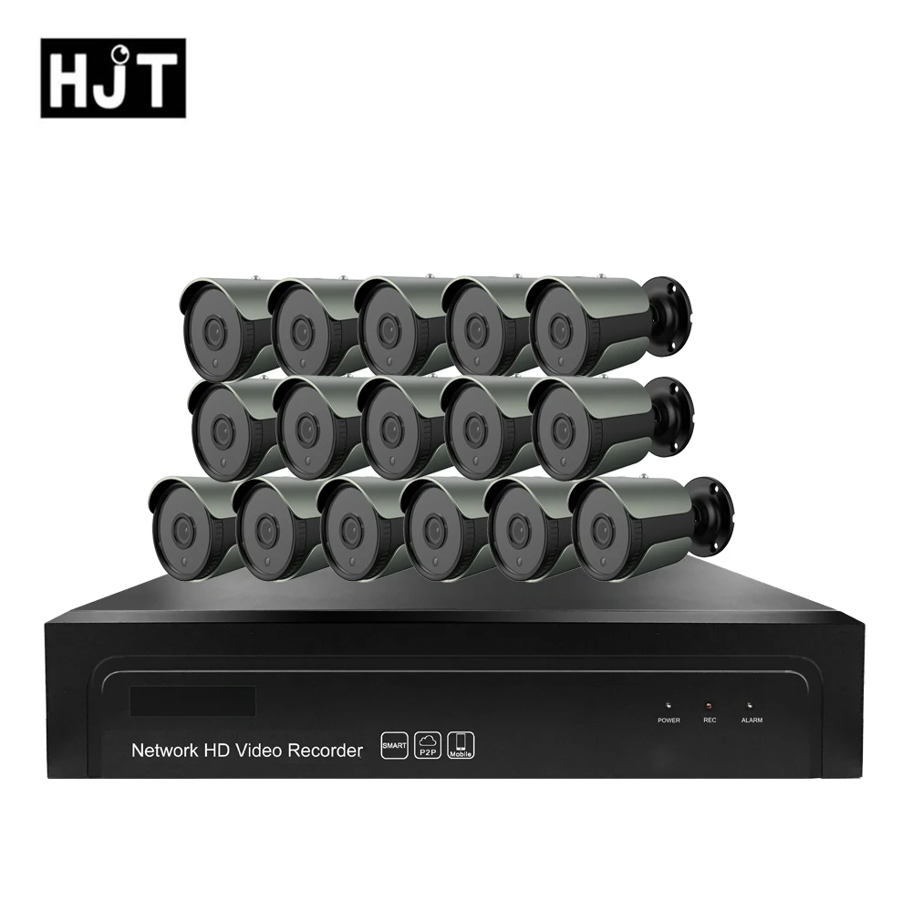 

HJT H.264/H.265 16CH POE 48 1080P 2.0MP Network Camera 16CH POE NVR Security Surreillance P2P Outdoor Waterproof Onvif 2.1