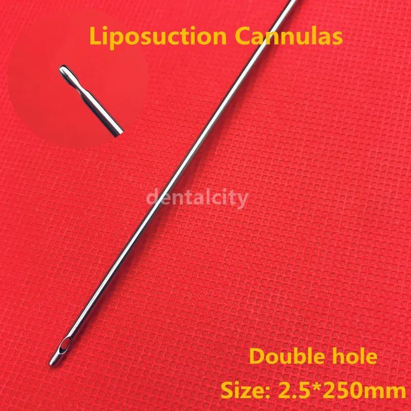Двойной отверстие инъекции Cannula красота пластик хирургии пара микрокатетер липосакция инструменты липосакция Cannulas высокое качество