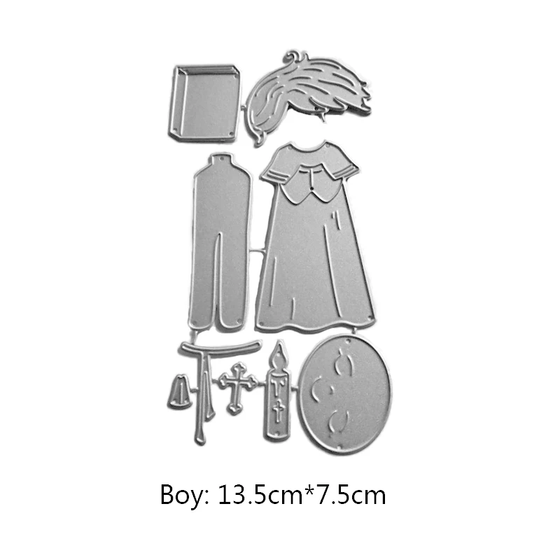 Swovo Ski boy girl Metal Cutting Dies Stencils for DIY Scrapbooking Album Paper