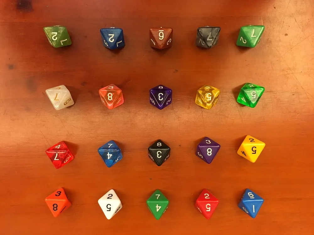 D8 dice , digital game, life calculator, magic props, TRPG DND, D8