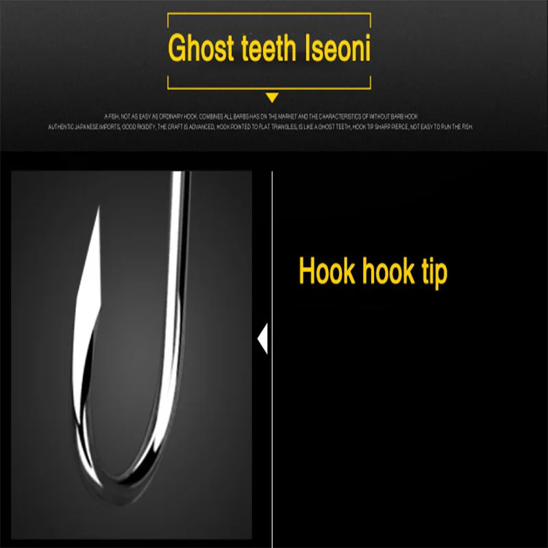 GUGUFISH 96PC fishhook 1#-13# single hook High Qulity Fishing Hook black color Hook A barbed hook to catch crucian carp