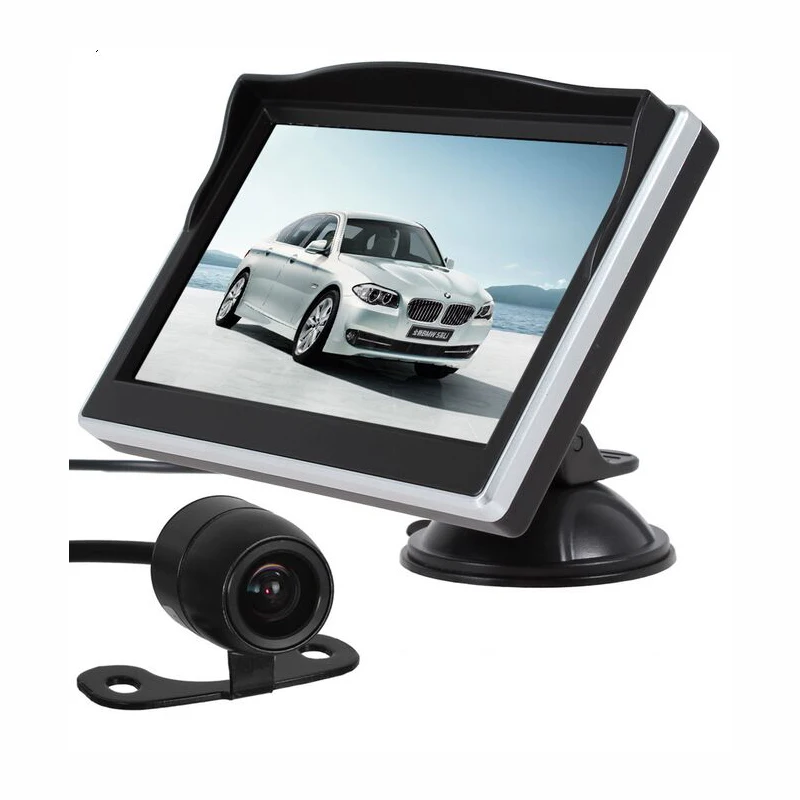 

XYCING 5 Inch TFT LCD HD Screen Car Monitor Parking Rear View Monitor + 18mm Color Car Reverse Rear View Backup Camera