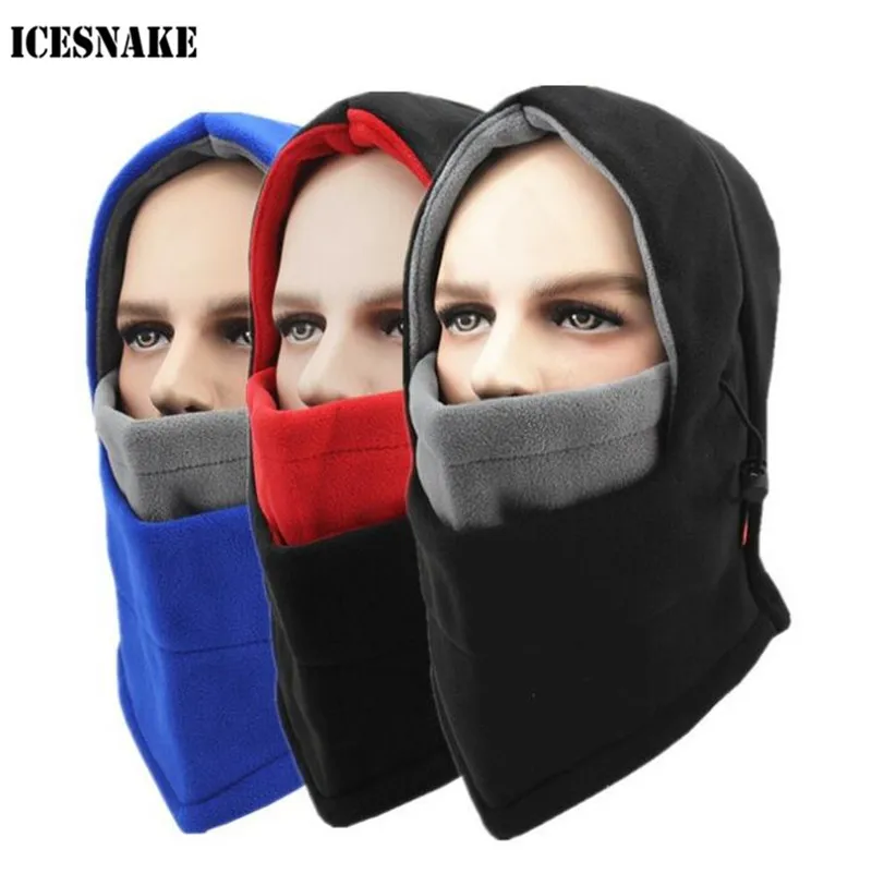 

ICESNAKE Autumn Winter Thermal Fleece Balaclava Motorcycle Face Mask Motorcycle Mask Moto Windproof Cycling Skiing Mask