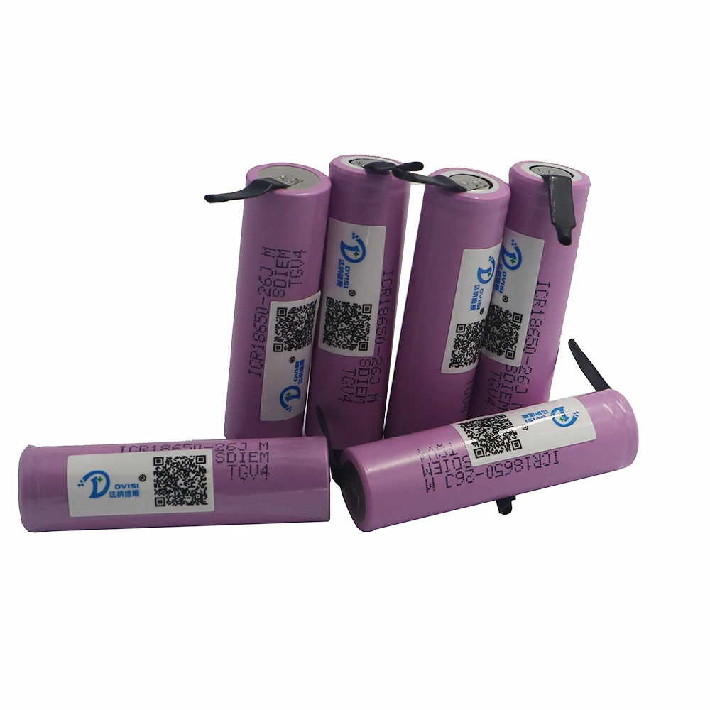 DIY 6 шт./лот новый оригинальный DVISI для Samsung 18650 2600mah аккумулятор ICR18650-26JM li-ion 3 7 V